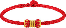 Load image into Gallery viewer, Fashion Women Men Handmade Golden Wire and Red Rope Braided Chinese Lantern Shape Braided Couple Bracelets Lucky Red String Feng Shui Bracelet Distance Friendship Love Jewelry Gifts