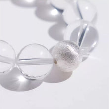 Load image into Gallery viewer, Secret Valley · [Empty Mountain Ashes] Original Design Bright Silver Brushed Cat Eye White Crystal Reduced True Fragrance Hand String MMSG8202 · 16.5