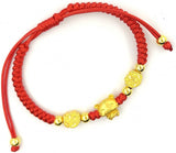 TEMICO Adjustable Handmade Red String Rope Bracelet for Women Zodiac Animal Lucky Tiger Charm Bracelets New Year Birthday Amulet Gift