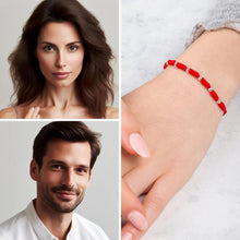 Load image into Gallery viewer, Powerful 7 Knots String Bracelet with 8 Sterling Silver 925 Beads for Protection, Evil Eye and Good Luck,Thread/Amulet for prosperity and success. Talisman for Womens, Mens.