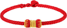 Load image into Gallery viewer, Fashion Women Men Handmade Golden Wire and Red Rope Braided Chinese Lantern Shape Braided Couple Bracelets Lucky Red String Feng Shui Bracelet Distance Friendship Love Jewelry Gifts