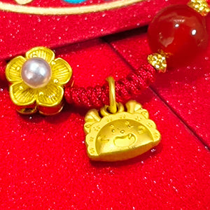 Eymi Adjustable Red String Bracelets Chinese Zodiac Animal Sign 2024 New Year Lucky Dragon Charm Bracelet for Women
