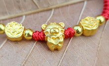 Load image into Gallery viewer, TEMICO Adjustable Handmade Red String Rope Bracelet for Women Zodiac Animal Lucky Tiger Charm Bracelets New Year Birthday Amulet Gift