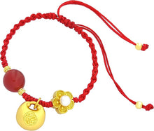 Load image into Gallery viewer, Eymi Adjustable Red String Bracelets Chinese Zodiac Animal Sign 2024 New Year Lucky Dragon Charm Bracelet for Women