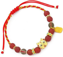 Load image into Gallery viewer, Eymi Adjustable Red String Bracelets Chinese Zodiac Animal Sign 2024 New Year Lucky Dragon Charm Bracelet for Women