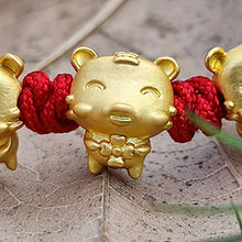 Load image into Gallery viewer, TEMICO Adjustable Handmade Red String Rope Bracelet for Women Zodiac Animal Lucky Tiger Charm Bracelets New Year Birthday Amulet Gift
