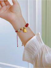 Load image into Gallery viewer, Eymi Adjustable Red String Bracelets Chinese Zodiac Animal Sign 2024 New Year Lucky Dragon Charm Bracelet for Women