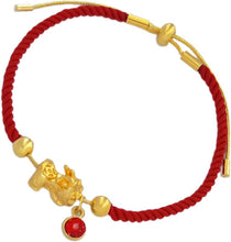 Load image into Gallery viewer, Eymi Adjustable Red String Bracelets Chinese Zodiac Animal Sign 2024 New Year Lucky Dragon Charm Bracelet for Women