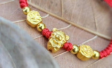 Load image into Gallery viewer, TEMICO Adjustable Handmade Red String Rope Bracelet for Women Zodiac Animal Lucky Tiger Charm Bracelets New Year Birthday Amulet Gift
