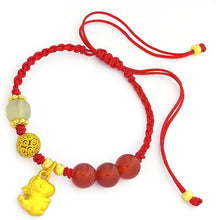 Load image into Gallery viewer, Eymi Adjustable Red String Bracelets Chinese Zodiac Animal Sign 2024 New Year Lucky Dragon Charm Bracelet for Women