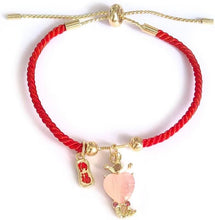 Load image into Gallery viewer, 2025 Year of The Snake Red String Bracelet Lucky Charm Bracelet Jade Strand Stone Beaded Chinese Zodiac Feng Shui Stretch Bracelets for Women Blessing New Year Animal Jewelry