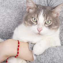 Load image into Gallery viewer, Powerful 7 Knots String Bracelet with 8 Sterling Silver 925 Beads for Protection, Evil Eye and Good Luck,Thread/Amulet for prosperity and success. Talisman for Womens, Mens.